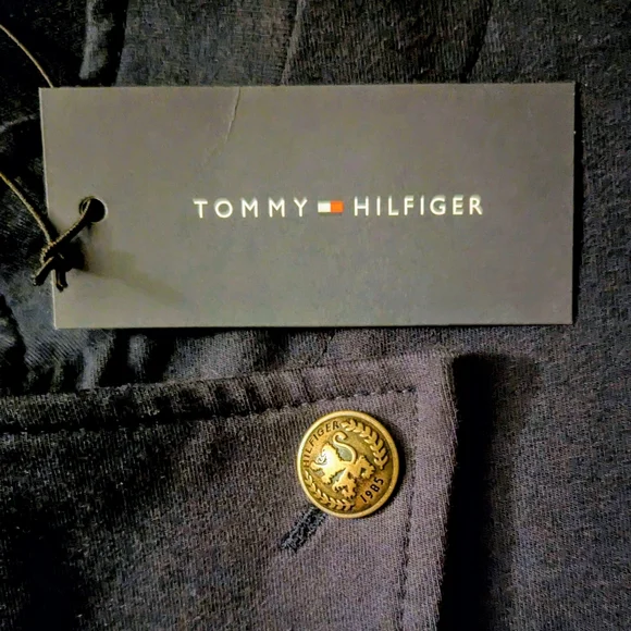 TOMMY HILFIGER Retail $110, Military Band Jacket, Navy, Women's XL, NWT - Picture 6 of 10